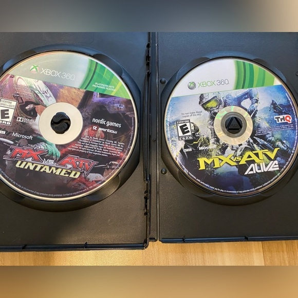 Set Lot 2 Games MX vs ATV Alive & Untamed Xbox 360 No Case - Picture 1 of 4